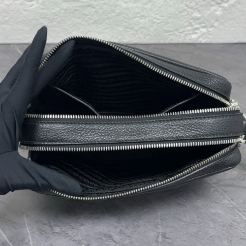 Prada Camera Case Grained Calfskin Black Prada Camera Case Grained Calfskin Black