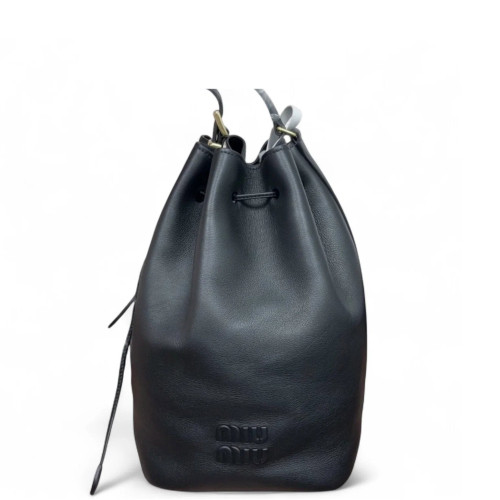 Miu Miu Bucket Calfskin Black