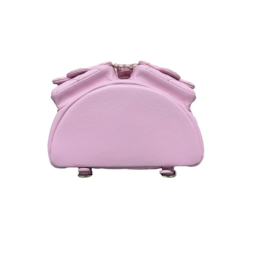 Chanel Quilted Medium Duma Pockets Drawstring Backpack Grained Calfskin Light Pink