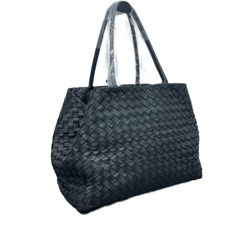 Bottega Veneta Tote Bag Calfskin Intrecciato Black