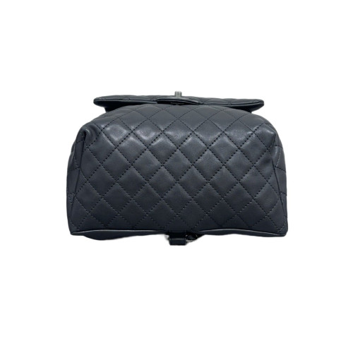 Chanel Quilted Backpack Calfskin Black