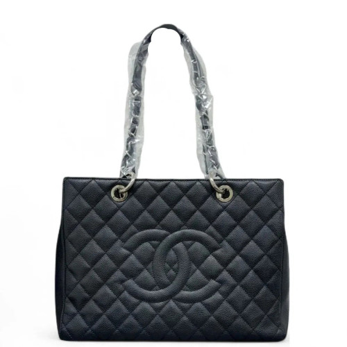 Chanel Quilted Grand Shopping Tote Gst Caviar Black