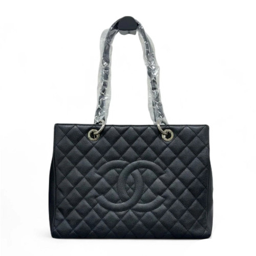 Chanel Quilted Grand Shopping Tote Gst Caviar Black