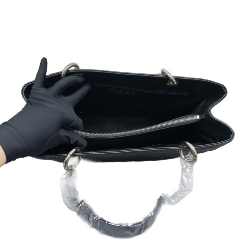 Chanel Quilted Grand Shopping Tote Gst Caviar Black