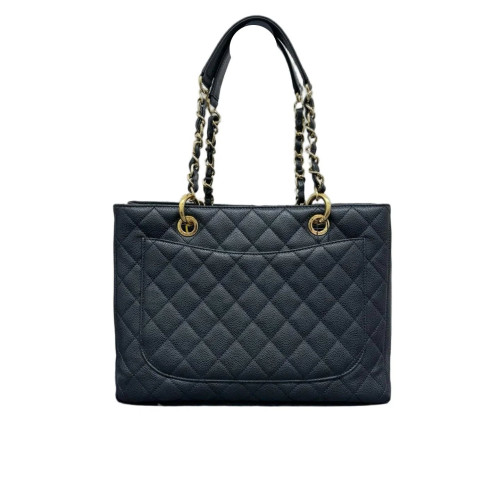 Chanel Quilted Grand Shopping Tote Gst Caviar Black