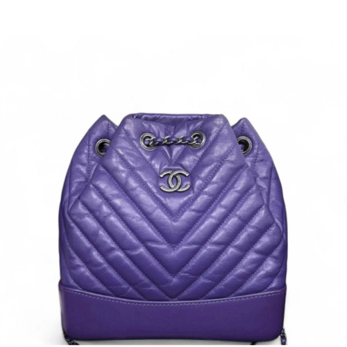 Chanel Quilted Small Gabrielle Backpack Calfskin Purple Chanel Quilted Small Gabrielle Backpack Calfskin Purple
