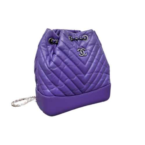 Chanel Quilted Small Gabrielle Backpack Calfskin Purple Chanel Quilted Small Gabrielle Backpack Calfskin Purple