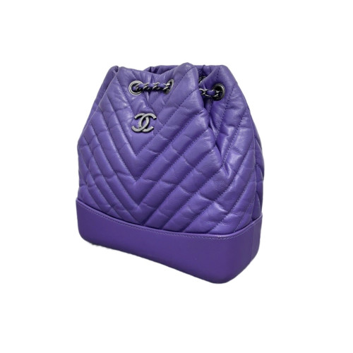 Chanel Quilted Small Gabrielle Backpack Calfskin Purple Chanel Quilted Small Gabrielle Backpack Calfskin Purple