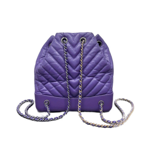 Chanel Quilted Small Gabrielle Backpack Calfskin Purple Chanel Quilted Small Gabrielle Backpack Calfskin Purple