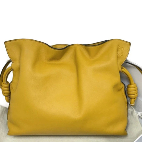 Loewe Medium Flamenco Knot Clutch Calfskin Yellow