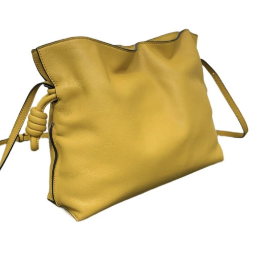 Loewe Medium Flamenco Knot Clutch Calfskin Yellow