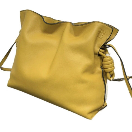 Loewe Medium Flamenco Knot Clutch Calfskin Yellow