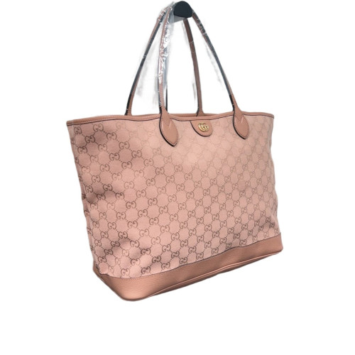 Gucci Ophidia Shopping Tote GG Supreme Monogram Pink Gucci Ophidia Shopping Tote GG Supreme Monogram Pink