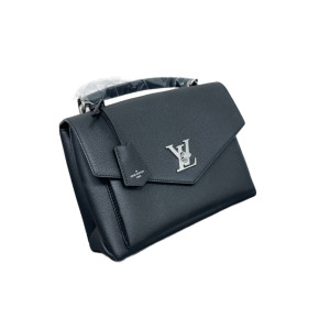 Louis Vuitton Mylockme Top Handle Calfskin Black