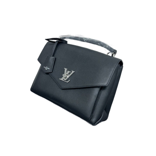 Louis Vuitton Mylockme Top Handle Calfskin Black