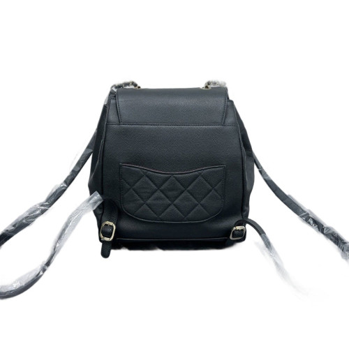 Chanel Quilted Small Business Affinity Backpack Grained Calfskin Black