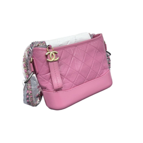 Chanel Quilted Small Gabrielle Hobo Calfskin Peach Beige