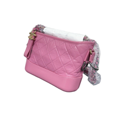 Chanel Quilted Small Gabrielle Hobo Calfskin Peach Beige