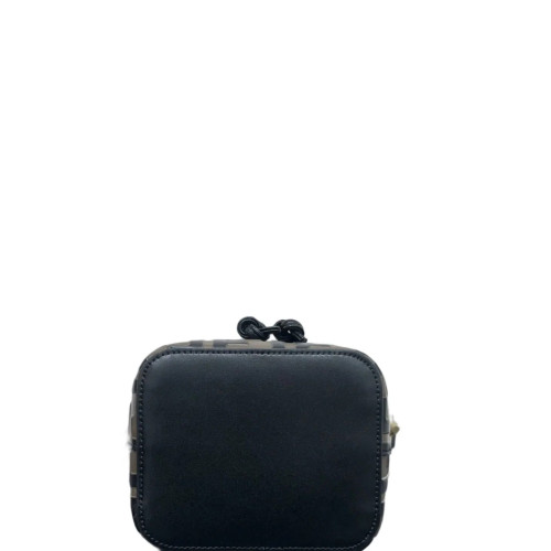 Fendi Mini Mon Tresor Bucket Embossed FF Brown Black
