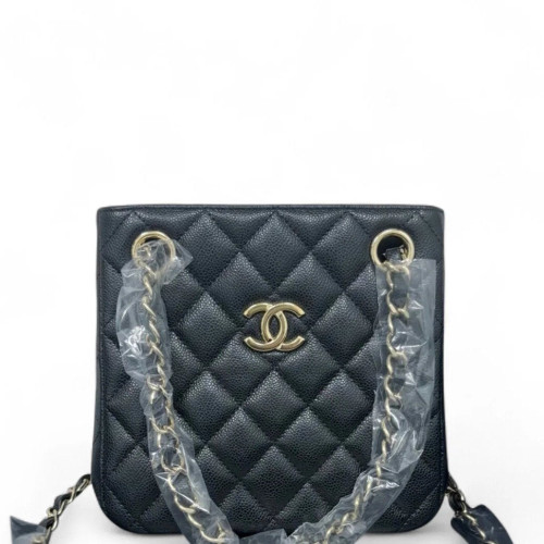 Chanel Tote Bag Grained Calfskin Black Chanel Tote Bag Grained Calfskin Black
