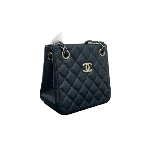 Chanel Tote Bag Grained Calfskin Black Chanel Tote Bag Grained Calfskin Black