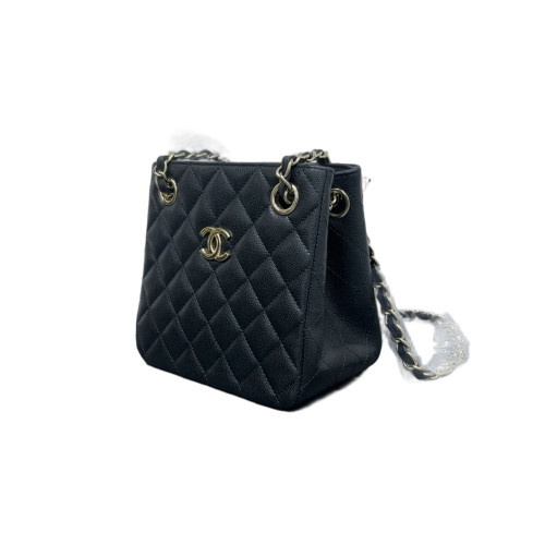 Chanel Tote Bag Grained Calfskin Black Chanel Tote Bag Grained Calfskin Black
