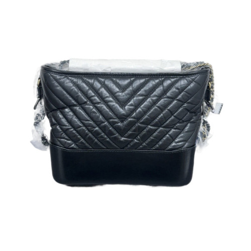 Chanel Chevron Quilted Medium Gabrielle Hobo Calfskin Black Chanel Chevron Quilted Medium Gabrielle Hobo Calfskin Black