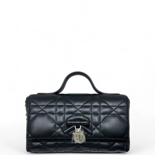 Dior Mini My Dior Top Handle Clutch Lambskin Black