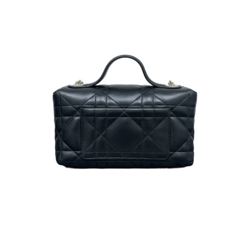 Dior Mini My Dior Top Handle Clutch Lambskin Black