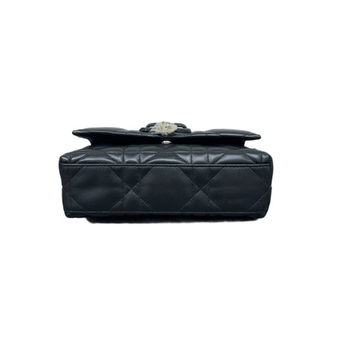 Dior Mini My Dior Top Handle Clutch Lambskin Black