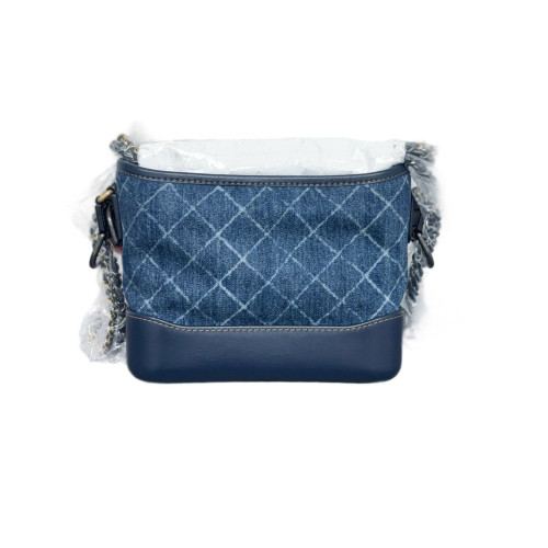 Chanel Quilted New Medium Gabrielle Hobo Denim Blue