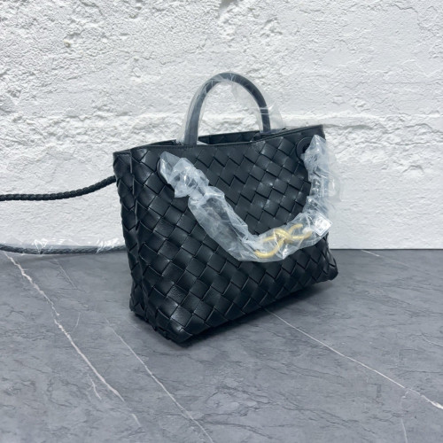 Bottega Veneta Small Andiamo Top Handle Bag Calfskin Intrecciato Black