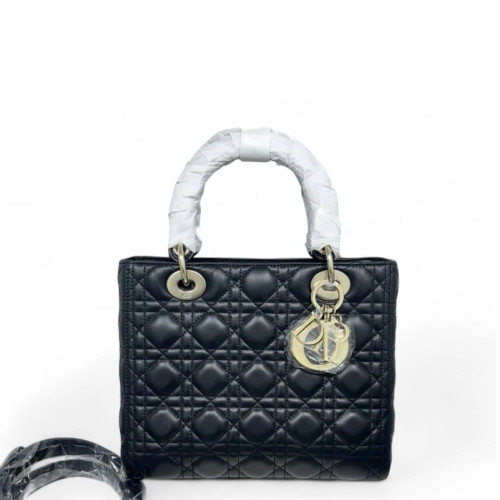 Dior Medium Lady Dior Calfskin Black