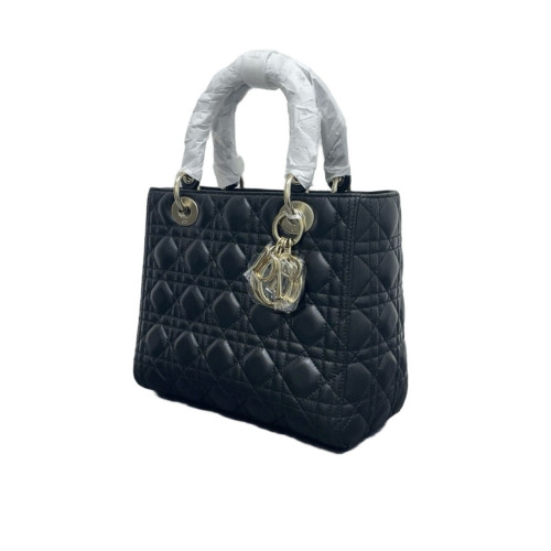 Dior Medium Lady Dior Calfskin Black