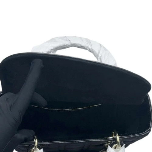 Dior Medium Lady Dior Calfskin Black