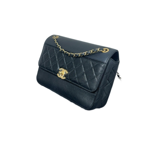 Chanel Quilted Flap Bag Calfskin Black