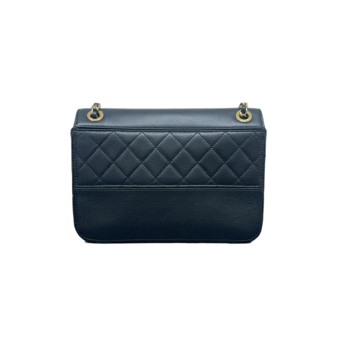 Chanel Quilted Flap Bag Calfskin Black