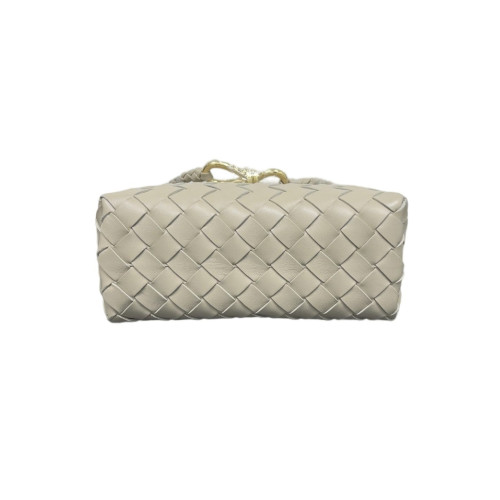Bottega Veneta Mini Andiamo Top Handle Bag Lambskin Intrecciato Nappa Beige