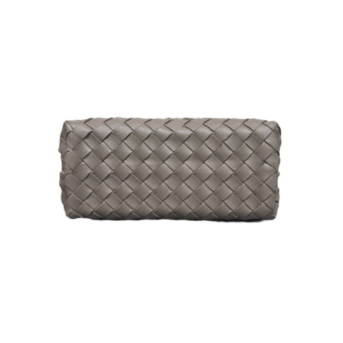 Bottega Veneta Small Andiamo Top Handle Bag Lambskin Intrecciato Nappa Taupe Grey