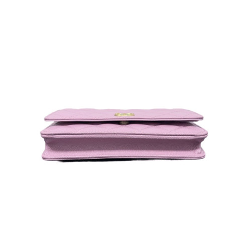 Chanel Quilted Metal Top Handle Flap With Chain Caviar Pink