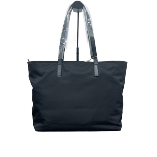 Prada Shopping Tote Re Nylon Black Yellow White