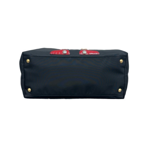 Prada Shopping Tote Re Nylon Black Yellow White