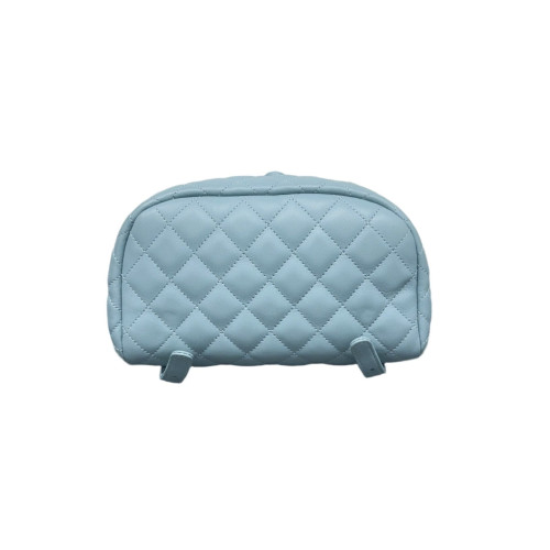 Chanel Quilted Small Salzburg Backpack Lambskin Dusty Blue