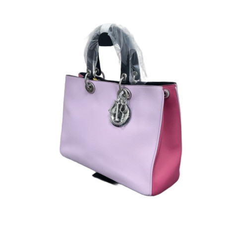 Dior Medium Diorissimo Tote Calfskin Red Black Light Purple