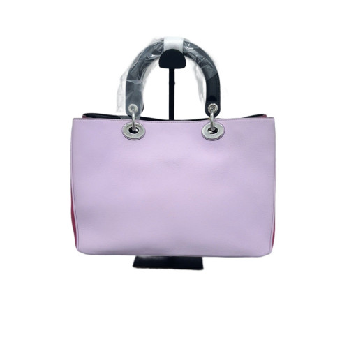 Dior Medium Diorissimo Tote Calfskin Red Black Light Purple
