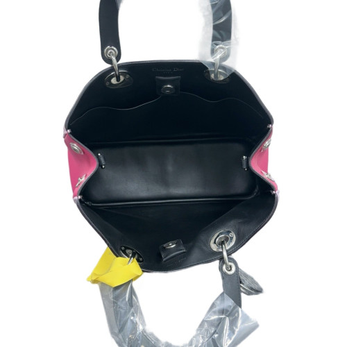 Dior Medium Diorissimo Tote Calfskin Red Black Light Purple