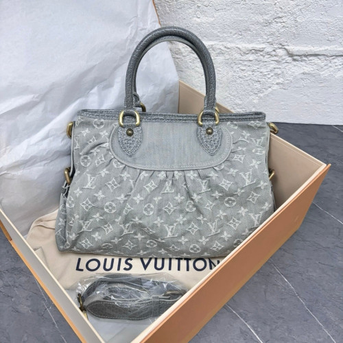 Louis Vuitton Neo Cabby MM Denim Monogram Grey