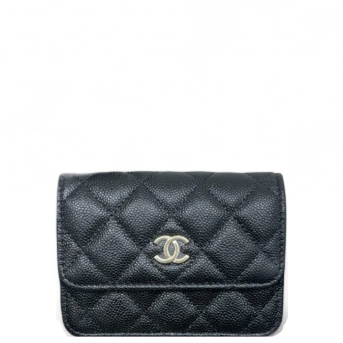 Chanel Quilted Waist Belt Bag Caviar Black