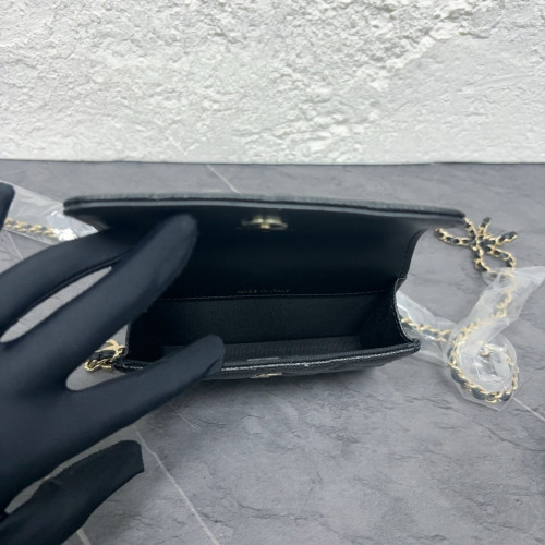 Chanel Quilted Waist Belt Bag Caviar Black