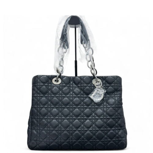 Dior Large Dior Soft Shopping Tote Calfskin Black